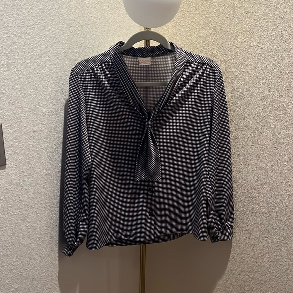 Vintage Goldie California houndstooth blouse